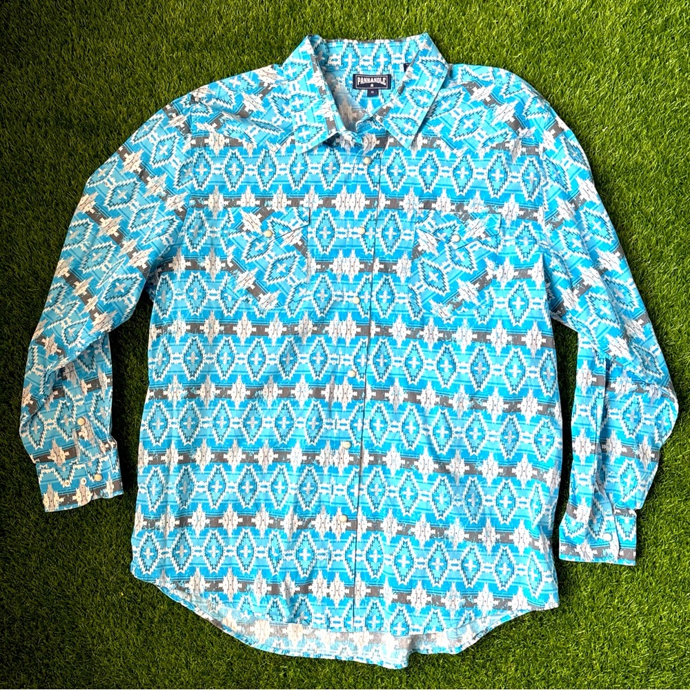 Panhandle Geometric Design Pearl Snap